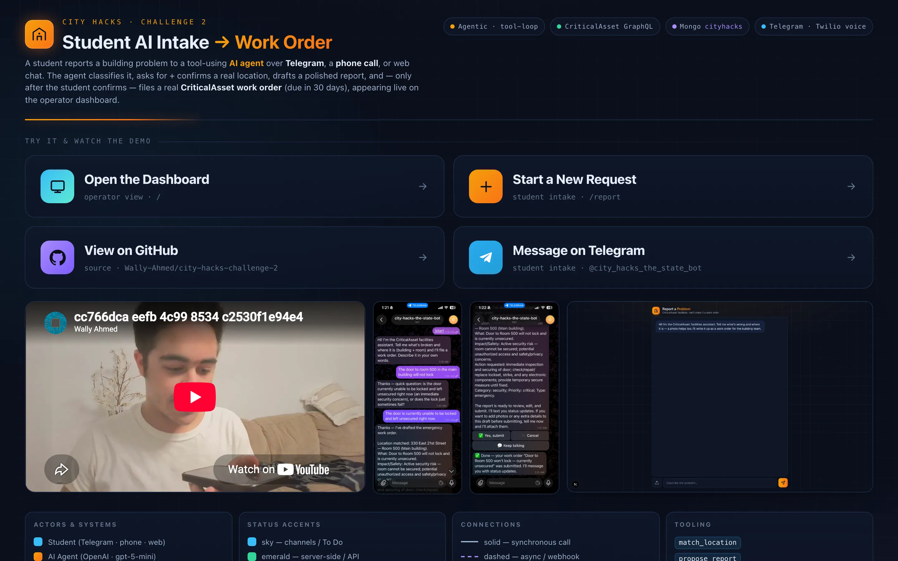 Screenshot of the live City Hacks The State site